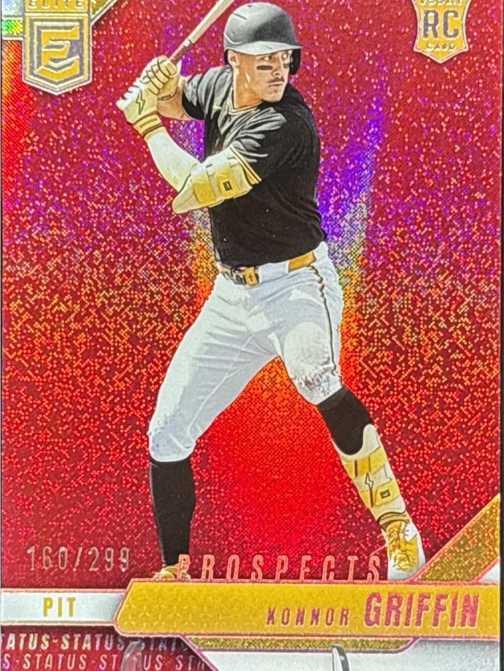 Panini Prospects Rookie Trading Card - Red Prizm Kohnor Griffin LE 160/299